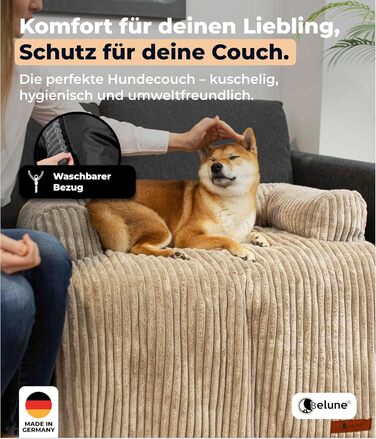 Диванчик для собак Belune Hundecouch Deluxe - миючий, бежевий, L (120x95 см)