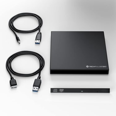 Зовнішній корпус для Slim SATA HDD/SSD накопичувачів techPulse120 USB 3.0, 9.5 мм (без диска)