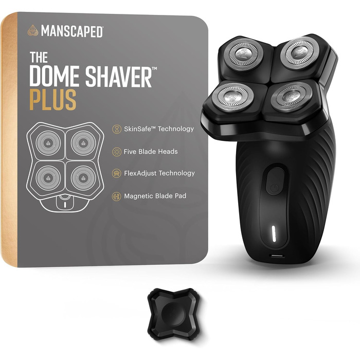 MANSCAPED® The Dome Shaver™ Plus - Електричний голкострум для тіла чоловічий, USB-C, SkinSafe® та FlexAdjust