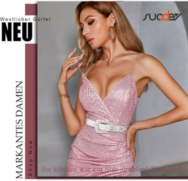 Чоловічий та жіночий шкіряний ремінь SUOSDEY з стразами, ковбойський стиль, 105 см, розмір 71-85 см