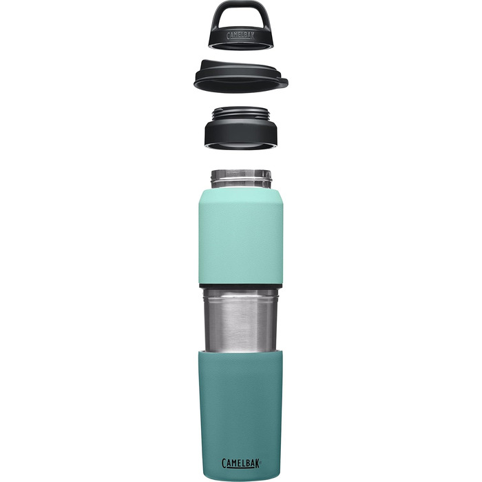 Camelbak Multibev Stainless Steel Vacuum Insulated Thermos Bottle (Coast/Lagoon, 503 ml)