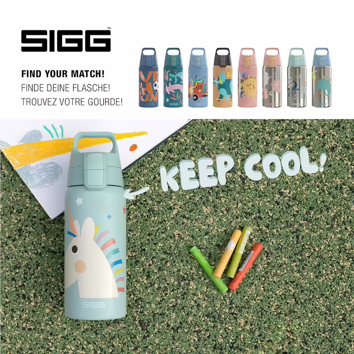 SIGG - Insulated Drinking Bottle Kids - Shield Therm ONE - Suitable for Carbonated Drinks - Leak-Proof & Lightweight - BPA-Free - 0.5L
