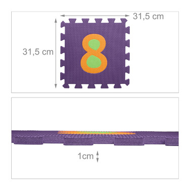 Relaxdays Puzzle Mat ABC and Numbers