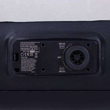 Надувний матрац-ліжко AVENLI для 2 осіб, 191x137x30 см з інтегрованою помпою, з флаоковою поверхнею, для кемпінгу та дому