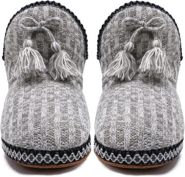 Тапочки халатні жіночі COFACE Lammfell, теплі, з м'якої вовни, сірі, 37/38 EU