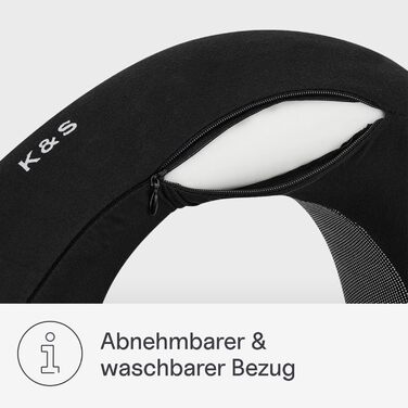 Подушка для шиї Kapten & Son | Подорожі | З піною Memory Foam | Регульована | Ергономічна