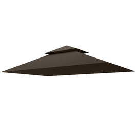 Outsunny Replacement Canopy for Gazebo 1.5m x 2.4m - Replacement Canopy Only, Double-Tiered Protective Cover, Water-Resistant Outdoor Canopy, Roof Suitable for Outdoor Grill Tent, Coffee | Aosom