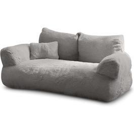 Кішка Софа Simba для котів та собак сірого кольору | З міні-подушкою | 70x48 см | Ліжко для котів та собак | М'яке, з достатньою підкладкою | Знімний чохол