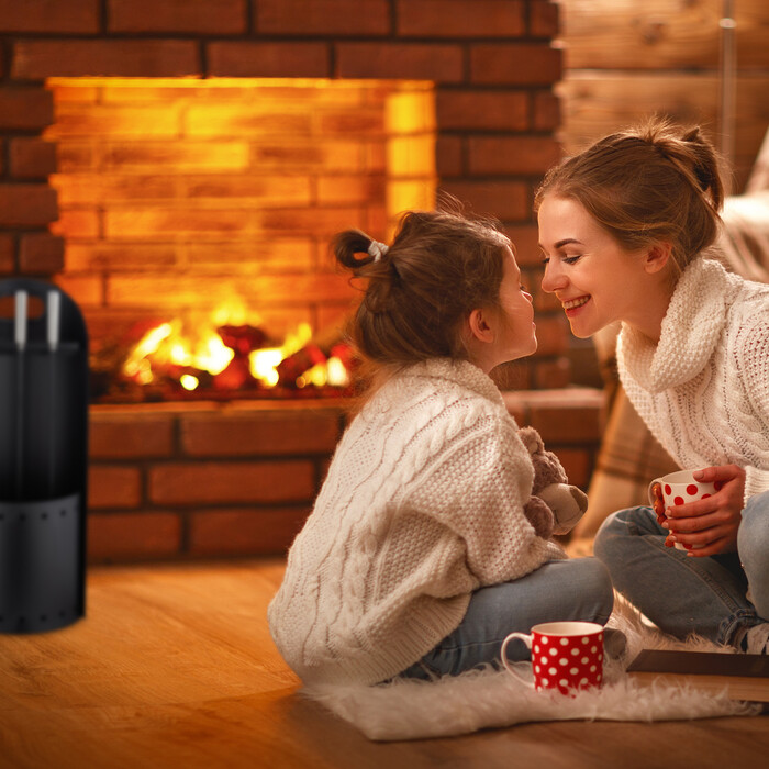 Relaxdays Fireplace Set Modern 4-Piece