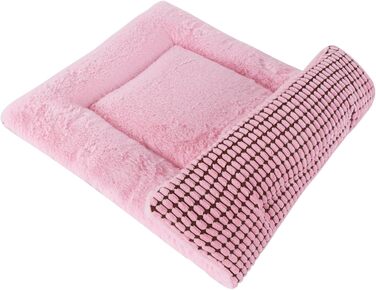 Dog Bed Soft and Warm Mat Dog Cushion Washable Cozy Reversible Pet Sofa Cushion PS085 (106x71 CM, Pink)