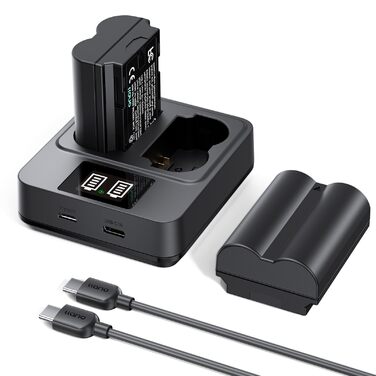 Набір акумуляторів llano NP-W235 (2 шт.) та швидкий зарядний пристрій 20Вт USB-C для камер Fujifilm X-T5, X-T4, X-H2, X-H2S, X-S20, GFX100S, GFX50S II