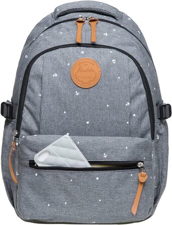 Жіночий рюкзак Kaukoo для студентів, ноутбука, подорожей (сірий, Jnl-ks24-09)