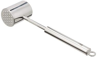 Молоток для м'яса GRÄWE з нержавіючої сталі, двосторонній відбійний молоток з гладкою та рифленою поверхнею, 28 см