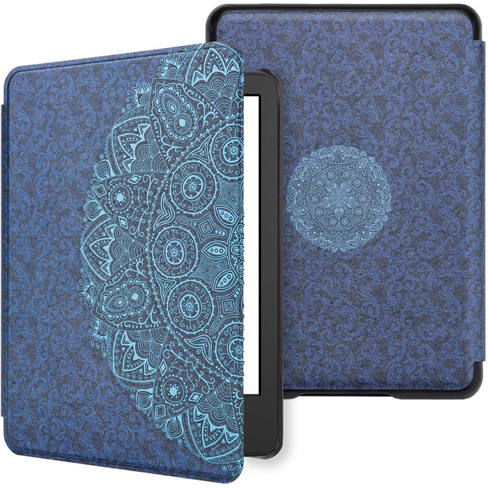 Чохол для Kindle 6' (11-го покоління) 2024/2022 (C2V2L3) - PU шкіра, захисний чохол з авто-сон/пробудження, Smart Cover, Löwenzahn (Блакитна квітка)