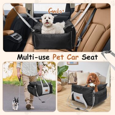 Автокрісло для собак Nobleza - зручне та практичне автоліжко для маленьких собак, 58x56x33 см, Oxford, всі сезони