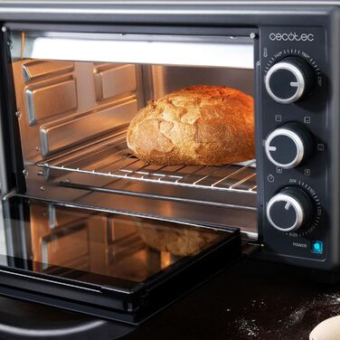 Мультифурна Cecotec Bake&Toast 1090 Black: 1000 Вт, 26 л, таймер, регулювання температури до 230ºC, дека, решітка, щипці