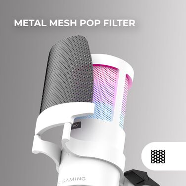 Мікрофон Mars Gaming MMIC-XT: Професійний студійний мікрофон з високою чіткістю звуку, Kugelarm, антишоковий кріплення, поп-фільтр, чорний