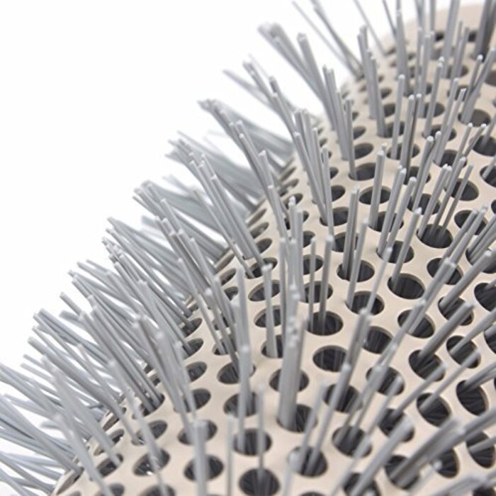 Набір для укладки волосся Haar-Rundbürste: щітка для об'єму, керамічна щітка з щетиною кабана, антистатична, для створення локонів та випрямлення волосся (сіра)