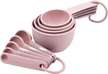 KitchenAid Universal Measuring Cup and Spoon Set with Soft Grip for Maximum Control | Hanging Hole and Nesting for Easy Storage | Dishwasher Safe | 9-Piece