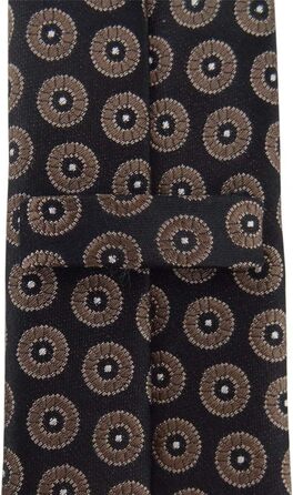 Краватка чоловіча TigerTie вузька шовкова в крапку (темно-коричневий, срібний)