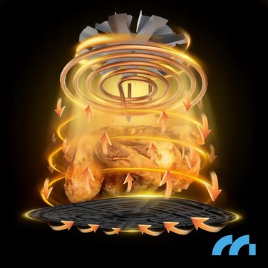 Аерофритюрниця Air Fryer з вікном, 9л, 1800Вт — Потужна безнамастильна фритюрниця