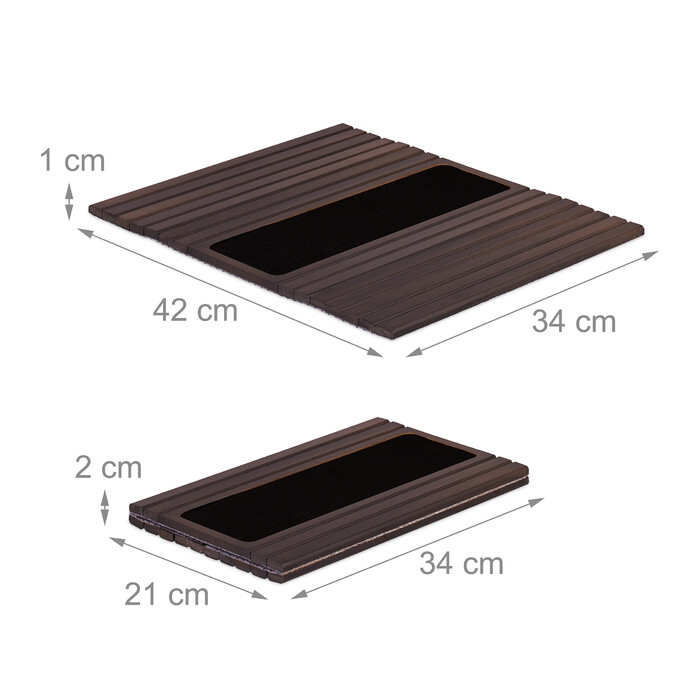 Relaxdays Bamboo Sofa Table - Dark Brown