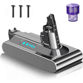 Замінний акумулятор Powtree 6.0Ah для пилососів Dyson V10 (з аксесуарами: 1 фільтр + 3 шурупи)