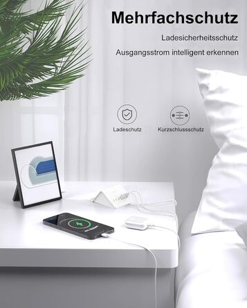 Багатопортова USB зарядка POANES 25W - зарядний станція на 4 порти для iPhone, Samsung, LG, Huawei та інших пристроїв (чорний)