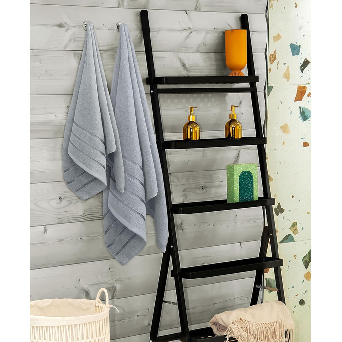 Набір рушників для ванної Utopia Towels, сірий (8 шт.): 2 банні рушники, 2 рушники для рук, 4 маленькі рушники для обличчя, бавовняні, гігроскопічні