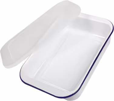 webake Traditional Casserole Dish Large Enamel Baking Dish Oven Dish 37 x 24 x 7 cm