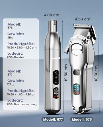 Машинка для стрижки собак Oneisall 4-в-1: стрижка, триммінг, шліфування кігтів. Для собак та котів, тиха, професійна, 4 години роботи від акумулятора