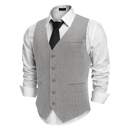 Жилет чоловічий COOFANDY, елегантний, для бізнесу, класичний, сірий, розмір XL