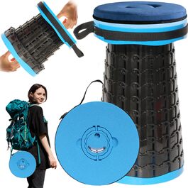 Складаний стілець Upgrade XXL з подушкою, 1000 фунтів вантажопідйомності, для відпочинку на природі, кемпінгу та подорожей (Блакитний)