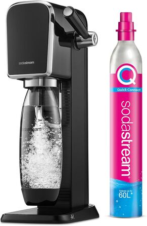 SodaStream Wassersprudler ART: Газова машина для води з CO2 балончиком та пляшкою 1L, білий/чорний, 44 см