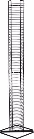 Atlantic Onyx Wire CD Tower – Holds 80 CDs in Matte Black Steel PN 1248