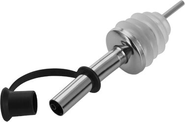 Виливаючі насадки Westmark 2 для пляшок з алкоголем, олією, оцтом, з петлею, з повітряною трубкою, метал/нержавіюча сталь, натуральна пробка, Inox Standard, сріблясті, 2 шт.