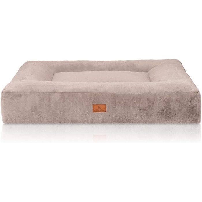 Ортопедичне ліжко для собак Knuffelwuff Midland M-L, 80 x 60 см, сірий - м'яке ліжко для собак великих, середніх та маленьких порід, 80 x 60 x 20 см