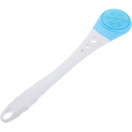 Minkissy 1-Piece Bath Brush Body Cleaning Brush Rotating Exfoliating Brush Facial Washing Brush Massage Brush Electric Shower Brush Massage Brush for the Back Bath Accessories Abs Blue (43X9X3CM)