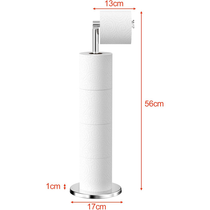 Підставка для туалетного паперу Newpop, нержавіюча сталь, без свердління, підлогова, для зберігання рулонів