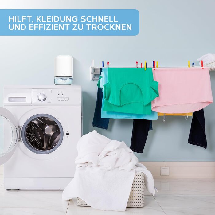 Компактний міні-зволожувач повітря - електричний, енергоефективний, видаляє плісняву та конденсат (1100 мл, білий)