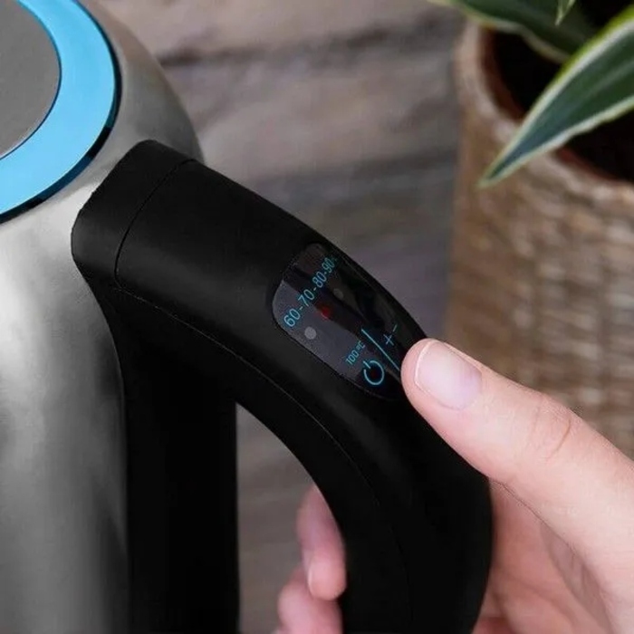 Електричний чайник Cecotec ThermoSense290, 2200 Вт, 1,7 л, сріблястий/сірий