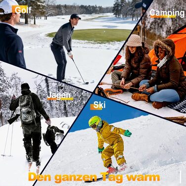 Електричні грілки для рук 2 шт. - Двобічні нагрівачі з LED-дисплеєм, 4 режими нагріву, портативні кишенькові грілки для кемпінгу, полювання, подарунок для чоловіків та жінок, сірі