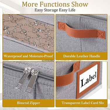 Підліжкові комоди Yawinhe (2 шт.) з прозорим кришкою, сірі, 80x40x15 см - органайзери для зберігання під ліжком