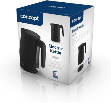 Електричний чайник Concept RK2391, 1.7 л, чорний