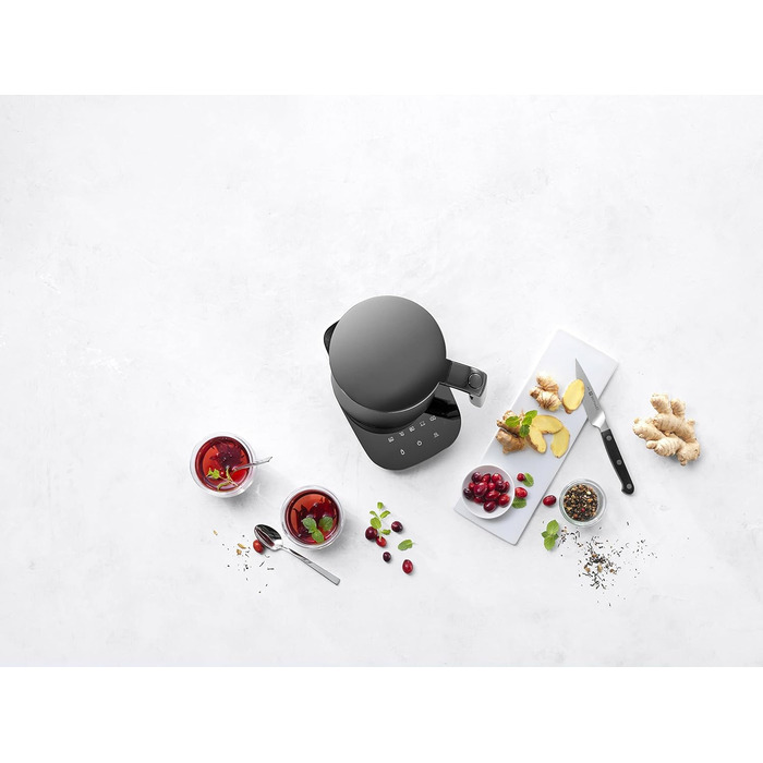 ZWILLING ENFINIGY Water Kettle Pro with Temperature Setting, Stainless Steel Scale Filter & Keep-Warm Function, 1850 Watts, 1.5 Liters, Black