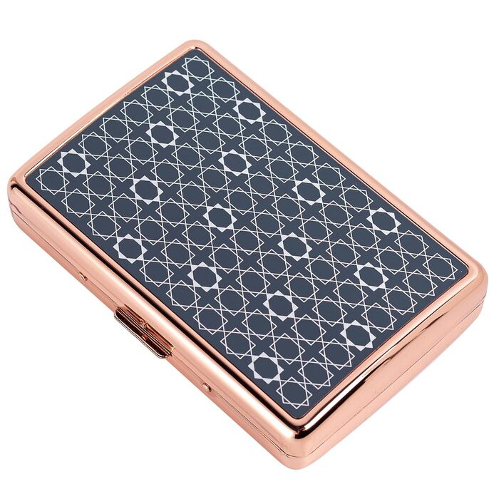 Металеве цигаретне пенал у формі серця Rosegold для 20 цигарок, відкритий двосторонній, для жінок, подарунок на день народження/Новий рік