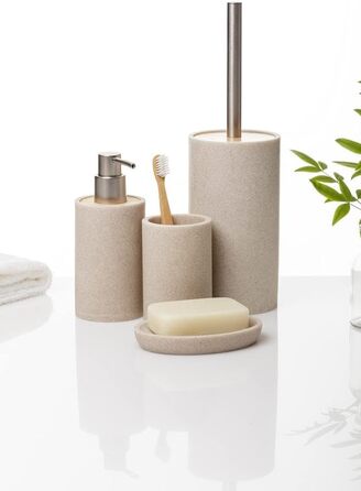 Миска для мила TATAY Bora, полірезин, без BPA, бежевого кольору, 13 x 9 x 1,9 см