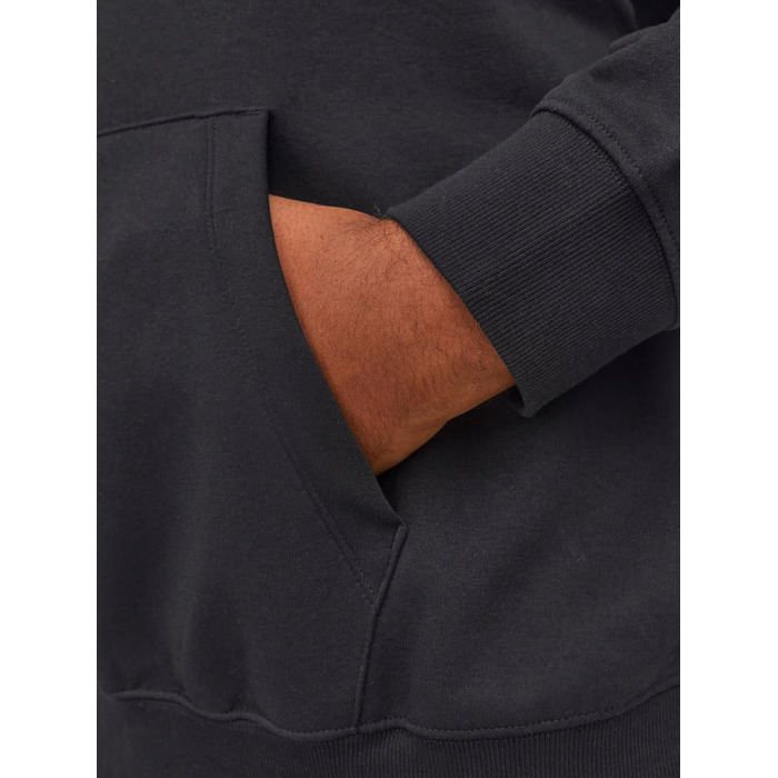 Чоловічий худі Jack & Jones Jjestar Jj Sweat Hood Noos Pls, чорний, великий розмір 6XL (Turbulence)
