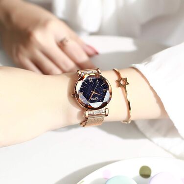 Жіночий годинник CIVO водонепроникний мінімалістичний аналоговий кварц, мода, сукня, елегантний, повсякденний кварцовий годинник для жінок (Y-2【set】рожеве золото/Xk Zh)