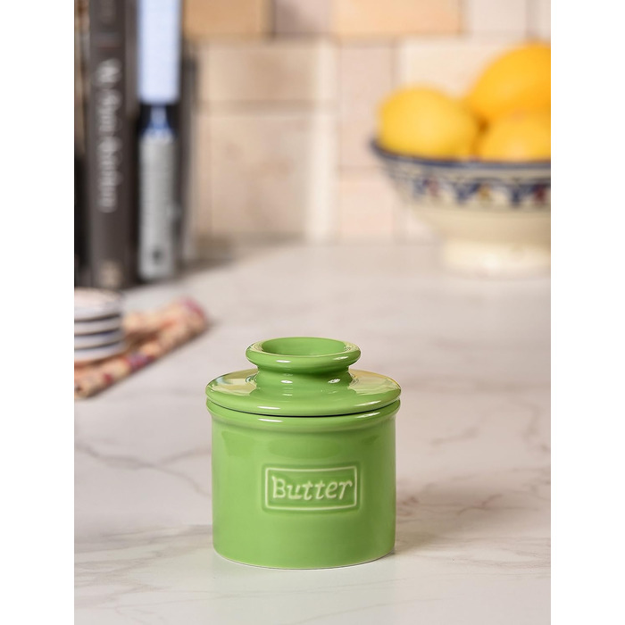 Маслянка Butter Bell BB-CCLGS оригінальна, ретро-колекція, кераміка, лаймово-зелена